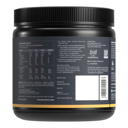 Nutrabay Gold Bcaa 4:1:1 - Berry Blast - 300g