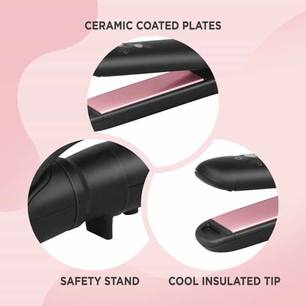 Syska 5 In 1 Multi Styling Kit Hs5000k Hair Straightener (Black Pink)