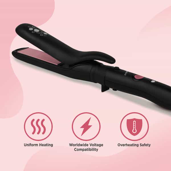 Syska 5 In 1 Multi Styling Kit Hs5000k Hair Straightener (Black Pink)