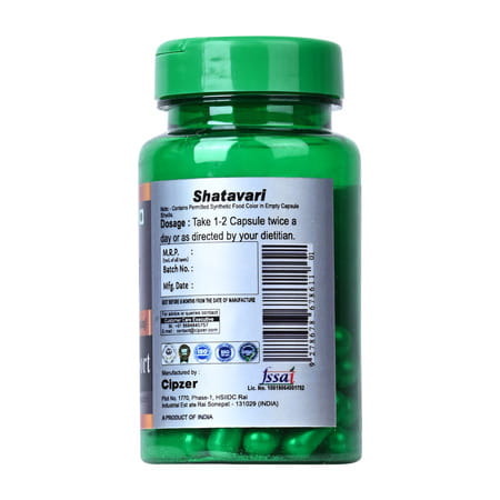 Cipzer Shatavari Capsules | Beneficial For The Memory And Brain Health.