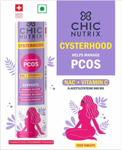 Chicnutrix Cysterhood - Pcos Management - 60 Effervescent Tablets - Strawberry