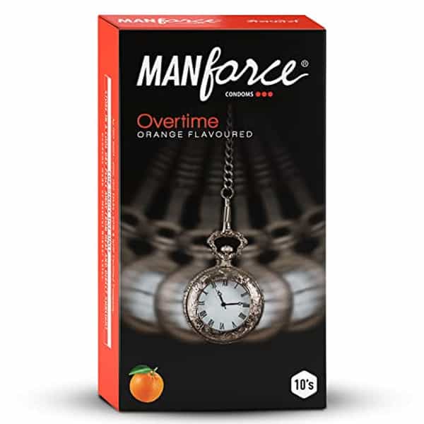 Manforce Condoms Overtime Orange Flavoured | 10 Condoms