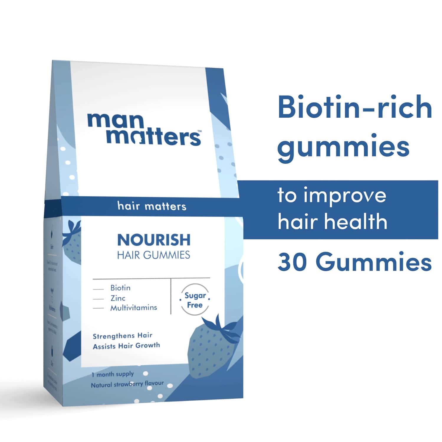 Man Matters Nourish Hair Gummies 30n