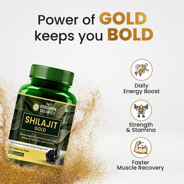 Vlado's Himalayan Organics Pure Shilajit 24 Carat Gold - 60 Veg Capsules