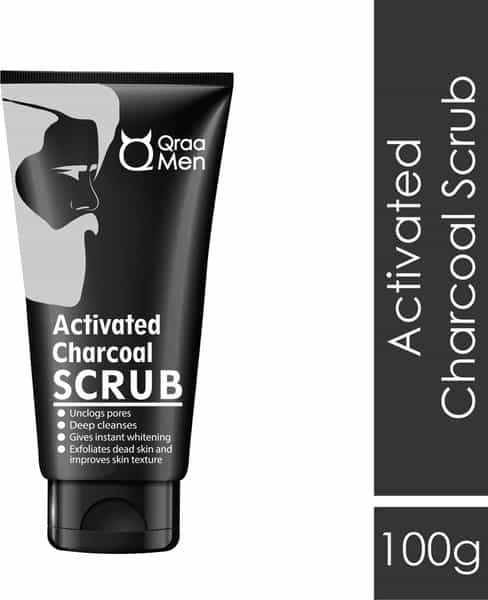 Qraa Men Activated Charcoal Scrub 100 Gm