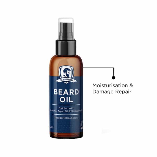The Beard Story Paraben Free Beard Oil With Vit E Argan Oil For Soft | Shiny | Itch-Free Beard 50Ml