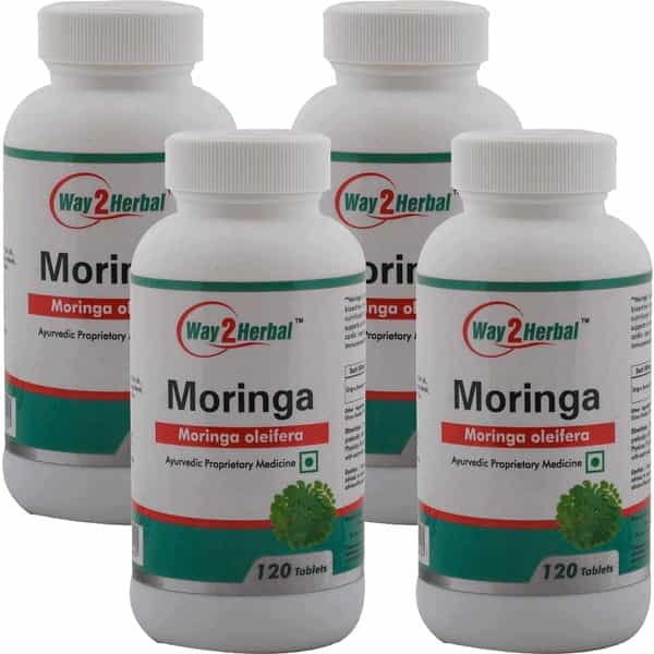 Way2herbal Moringa 120 Tablets - (Pack Of 4)
