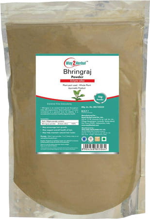 Way2herbal Bhrungraj Powder - 1 Kg Powder - (Pack Of 4)