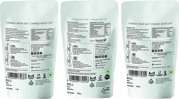 Lunn Fine Grain Pink Rock Salt |1 Kg With Desert Salt 500 Gm & Desert Black Salt 200 Gm| Pack Of 3