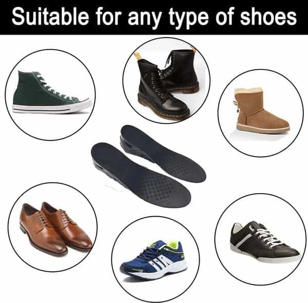 Skudgear Heightening Shoe Insoles Adjustable Shoe Lift Inserts Breathable Pads (1 Pair) - (4 Layer)