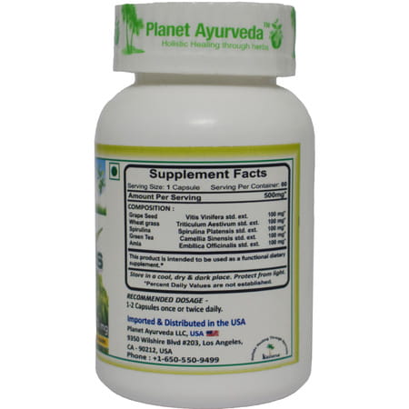 Planet Ayurveda Green Essentials - 60 Capsules