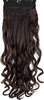 Streak Street Clip-In 30'' Beach Wavy Dark Brown Hair Extensions With Golden Highlights