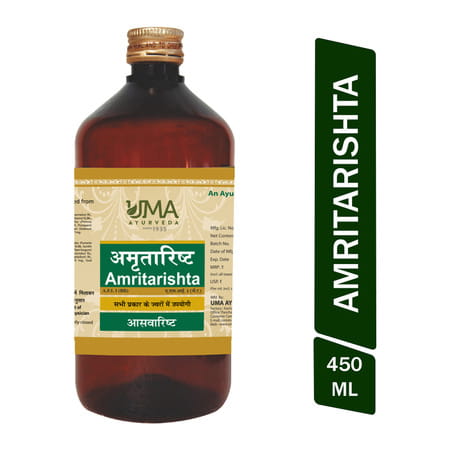 Uma Ayurveda Amritarishta Ayurvedic Syrup | Useful In Fever Immunilogical Jwar (Fever) - 450ml