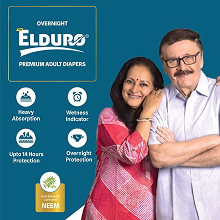 Elduro Premium Range Unisex Adult Open Tape Diaper ( Pack Of 1 | Medium | 10 Diaper) (Pack Of 1)
