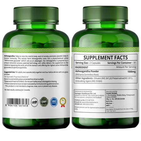 Simply Herbal Ashwagandha Capsule 60 No'S