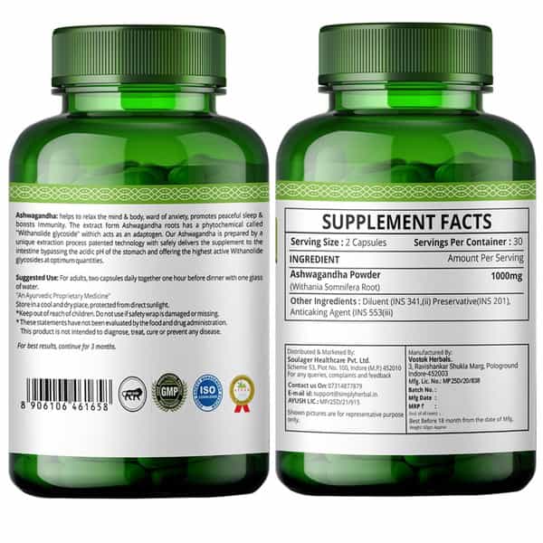 Simply Herbal Ashwagandha Capsule 60 No's