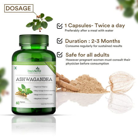 Simply Herbal Ashwagandha Capsule 60 No'S