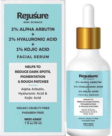 Rejusure Alpha Arbutin 2 + Hyaluronic Acid 2 + Kojic Acid 1 Face Serum - 30ml