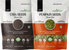 Nourishvitals Healthy Munching Combo | Chia Roasted Seeds + Pumpkin Roasted Seeds (200Gm Each)