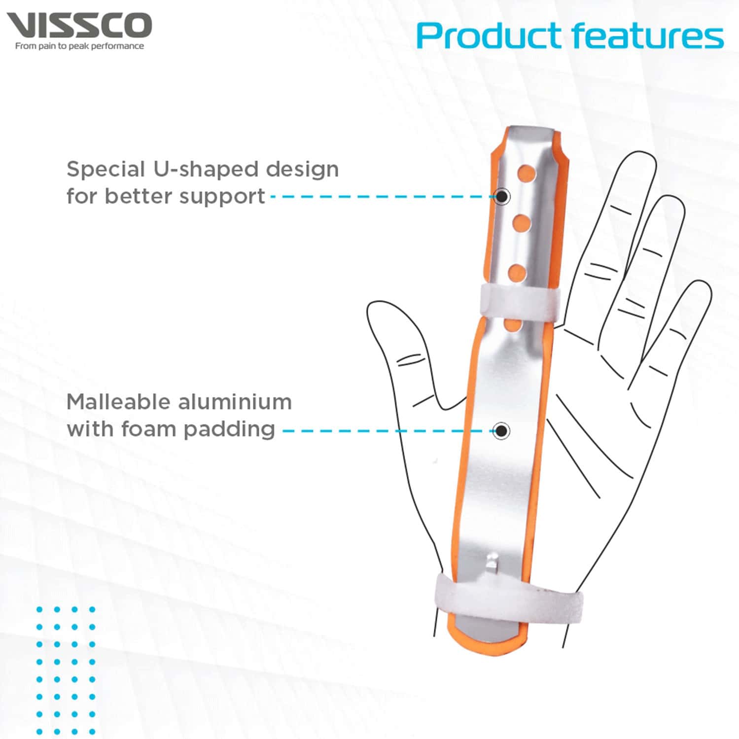 Buy VISSCO FINGER SPLINT LONG HELPS TO SUPPORT THE FINGER AFTER