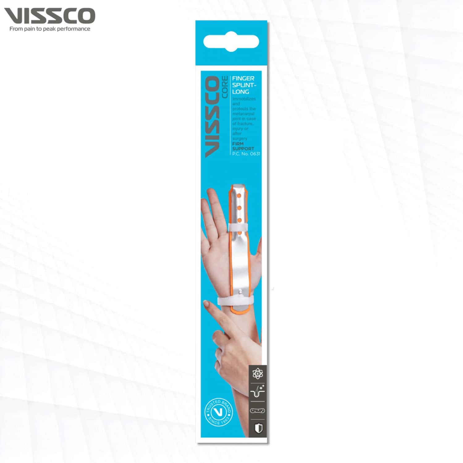 Buy VISSCO FINGER SPLINT LONG HELPS TO SUPPORT THE FINGER AFTER