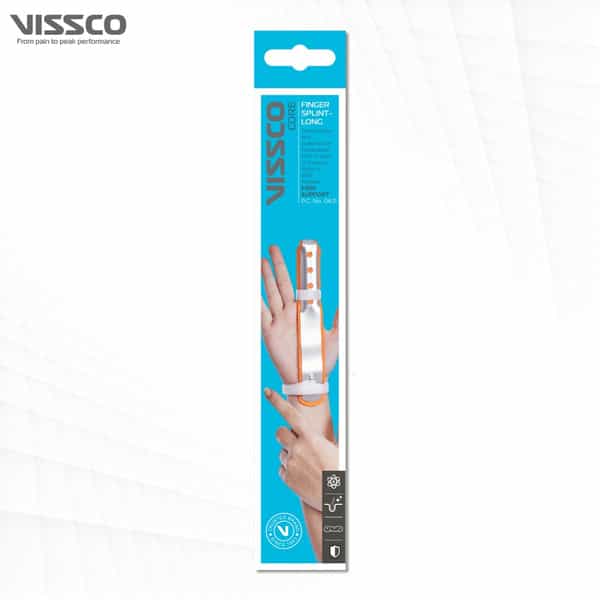 Vissco Finger Splint Long |Helps To Support The Finger After Fracture| Injury &Post Surgery(Orange)