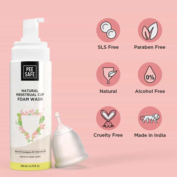 Pee Safe Natural Menstrual Cup Foam Wash (200 Ml)