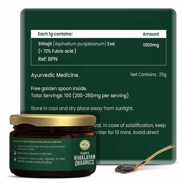 Vlado's Himalayan Organics Pure Shilajit Resin - 25G