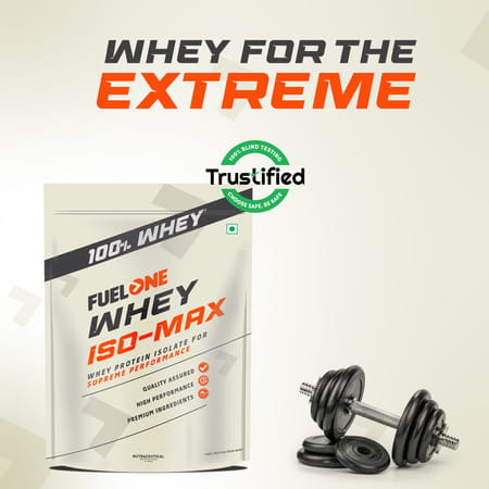 Fuel One Whey Iso - Max (Chocolate | 1Kg / 2.2Lbs) | Whey Protein Isolate | 28G Protein