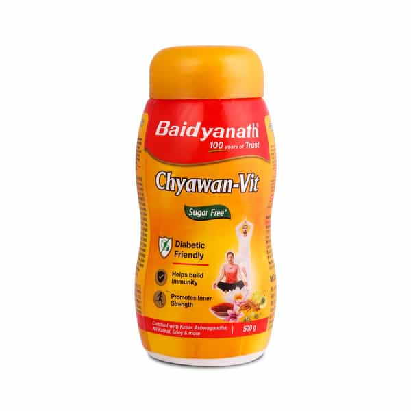 Baidyanath Ayurved Sugar Free Chyawan Vit 500G | Amla | Ashwagandha & Almonds