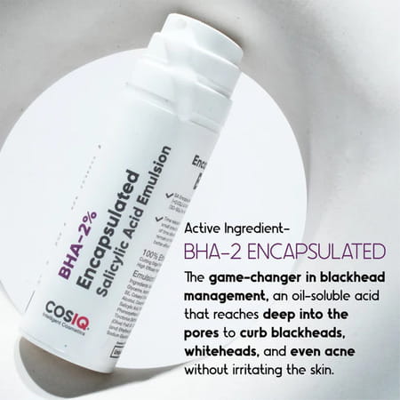 Cos-Iq Bha-2% Encapsulated Salicylic Acid Emulsion 30Ml For Sensitive Skin | Face Exfoliator