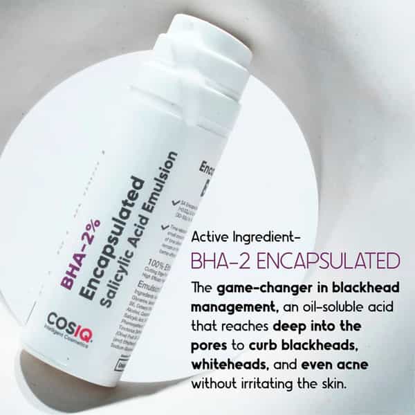 Cos-Iq Bha-2% Encapsulated Salicylic Acid Emulsion 30Ml For Sensitive Skin | Face Exfoliator