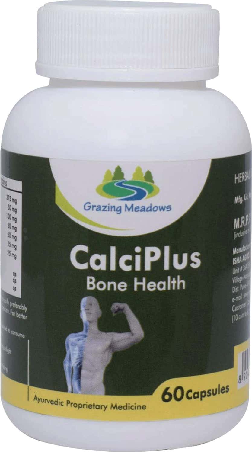 Grazing Meadows Calciplus 60 Capsules Ayurvedic Herbal Supplement For Bone Health