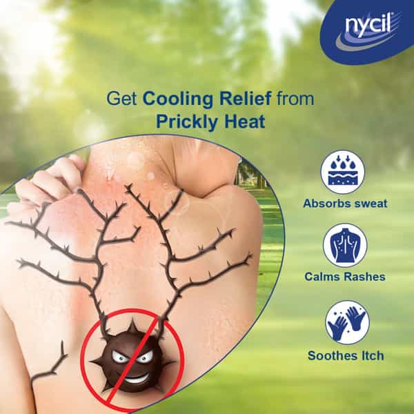 Nycil Cool Herbal Prickly Heat Talcum Powder | 150G (Get Nycil Cool Herbal 50G Free)