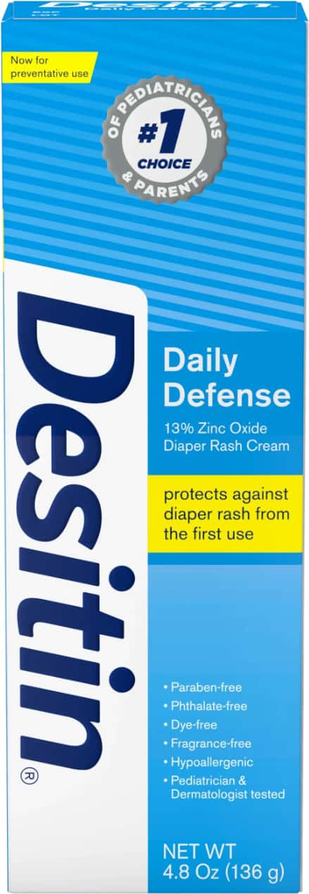 Desitin Rapid Relief Zinc Oxide Diaper Rash Cream 4 Oz