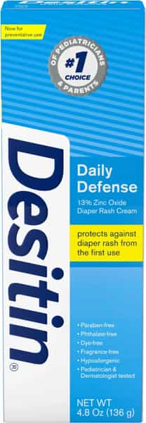 Desitin Rapid Relief Zinc Oxide Diaper Rash Cream 4 Oz