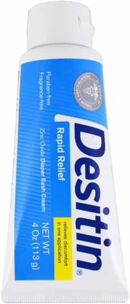 Desitin Rapid Relief Zinc Oxide Diaper Rash Cream 4 Oz
