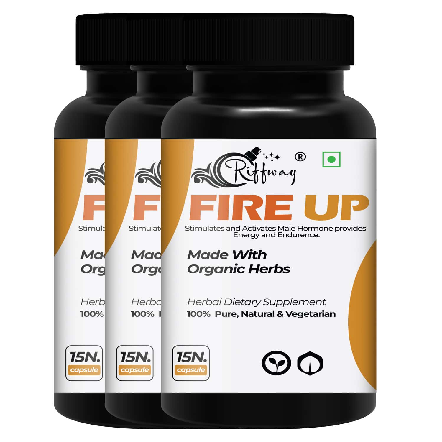 Fire Up Health Wellness Energy Capsule For Men For Strength & Power 100% Ayurvedic (45 Capsules)