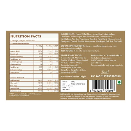 Cosmix - Protein Pancake Mix With No Nonsense Plant Protein | (Assorted | Pack Of 4)