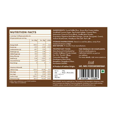 Cosmix - Protein Pancake Mix With No Nonsense Plant Protein | (Assorted | Pack Of 4)