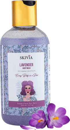 Skivia Lavender Body Wash With Grapeseed | Basil & Mulethi - 200 Ml (200 Ml)