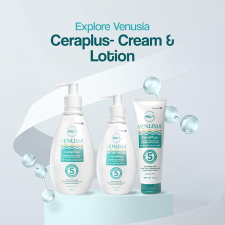 Venusia Ceraplus Skin Repair And Hydrating Lotion For All Skin Types 300 Gm