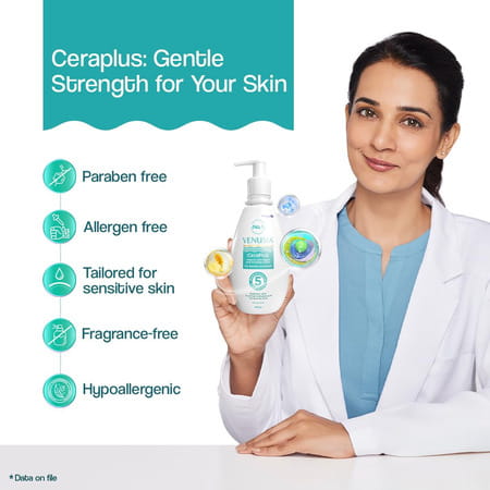 Venusia Ceraplus Skin Repair And Hydrating Lotion For All Skin Types 300 Gm