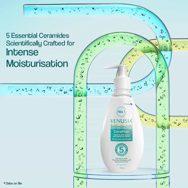 Venusia Ceraplus Skin Repair And Hydrating Lotion For All Skin Types 300 Gm