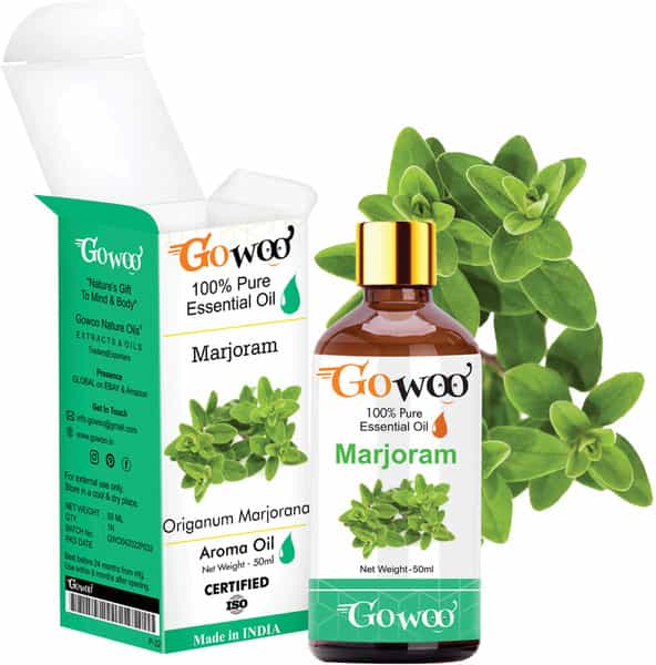 Go Woo 100% Pure Marjoram Oil Therapeutic Grade & Aromatherapy For Skin Care 50 Ml