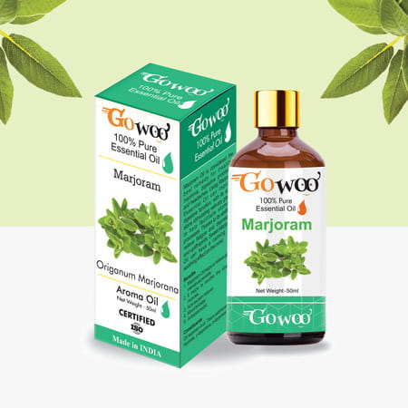 Go Woo 100% Pure Marjoram Oil Therapeutic Grade & Aromatherapy For Skin Care 50 Ml