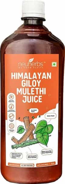 Neuherbs Himalayan Giloy Mulethi Juice - Boost Immunity Naturally - 1 L