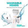 Letsshave Evior 4-In-1 Face & Body Trimmer For Women | 4 Heads & 6 Functions | Skin-Safe Blades