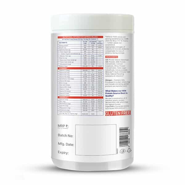 Gritzo Supermilk Growth (13+ Boy) | Cafe Mocha | 400G | 12G Protein With 20 Vitamins & Minerals