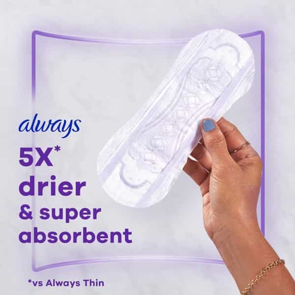 Always Xtra Protection 3-In-1 Daily Liners For Women| Extra Long| 60 Ct